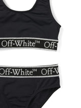 Black Logo-Band Bikini Set