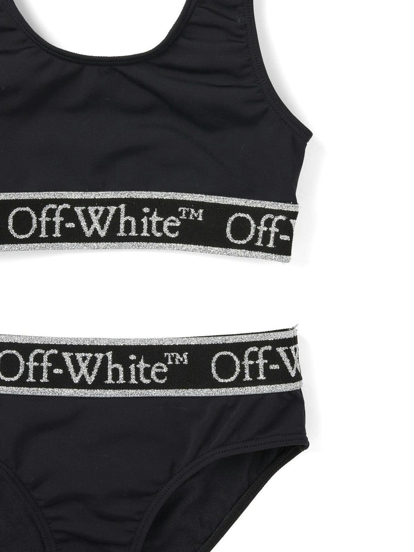 Black Logo-Band Bikini Set