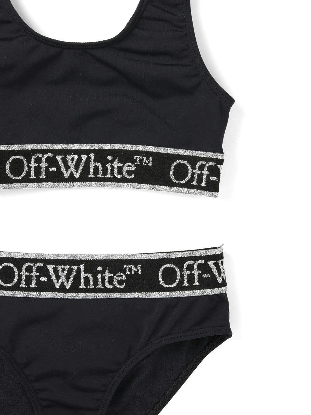 Black Logo-Band Bikini Set