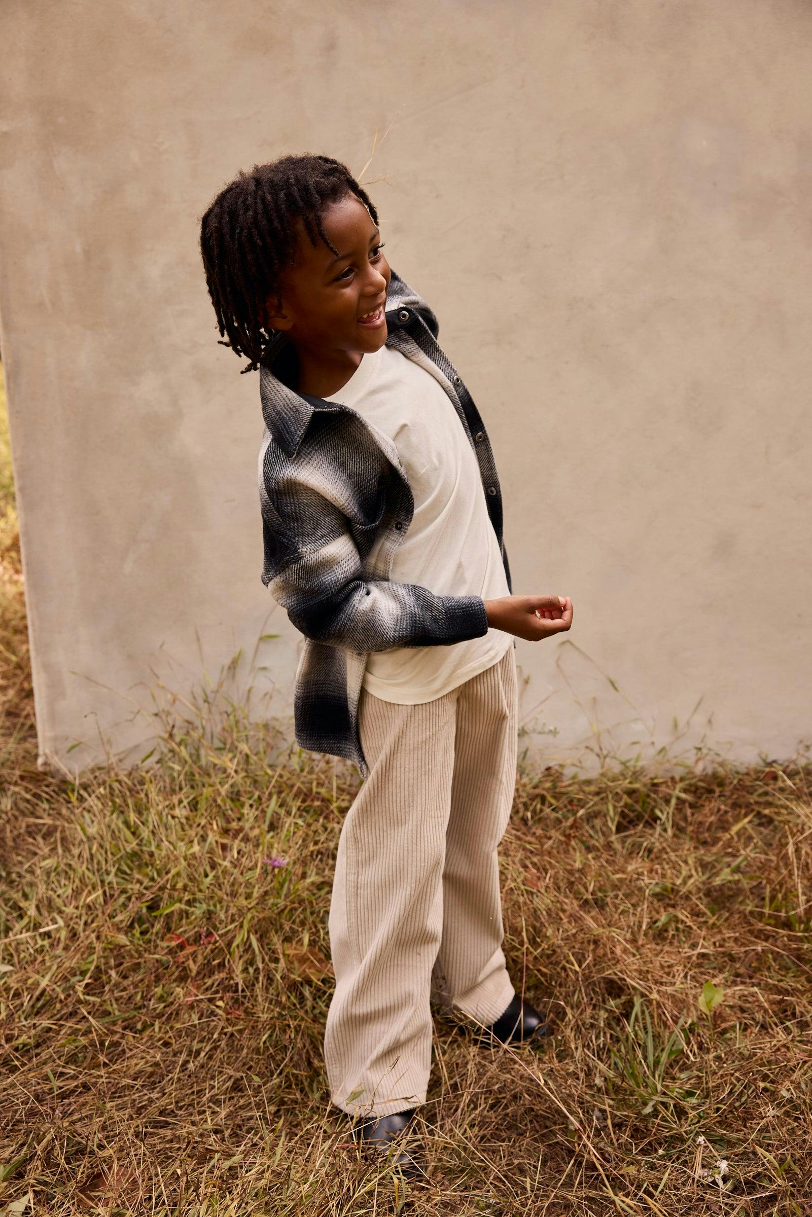 Organic Cotton Corduroy Wide Leg Pant