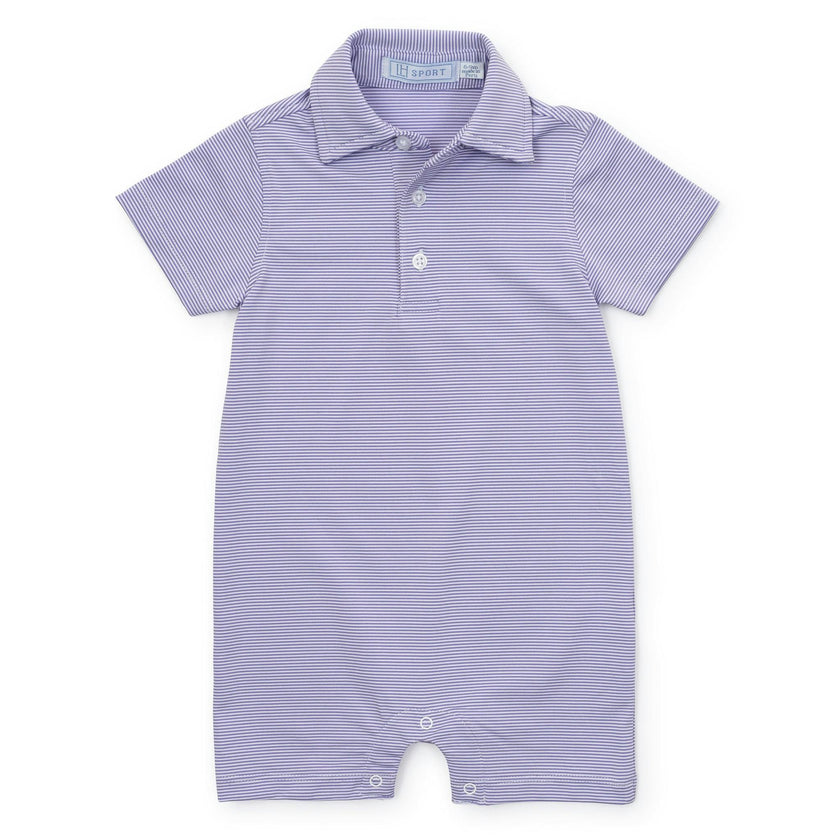 Austin Boys' Performance Shortall by LH Sport - Purple Stripes