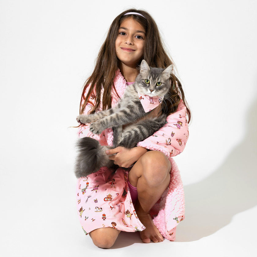 Nutcracker Pink Bamboo Pet Scarf