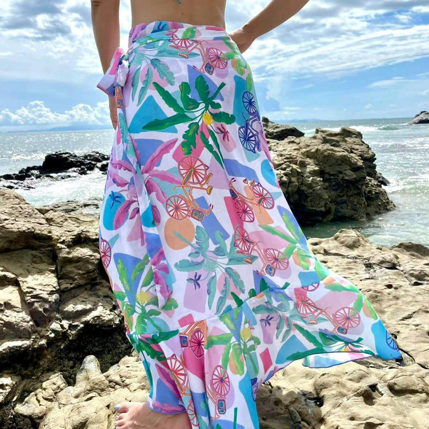 Women's Wrap Skirt - Puerto Viejo Print