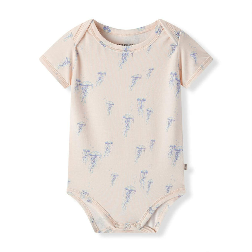 Sunset Jellyfish Cotton Stretch Short Sleeve One Piece
