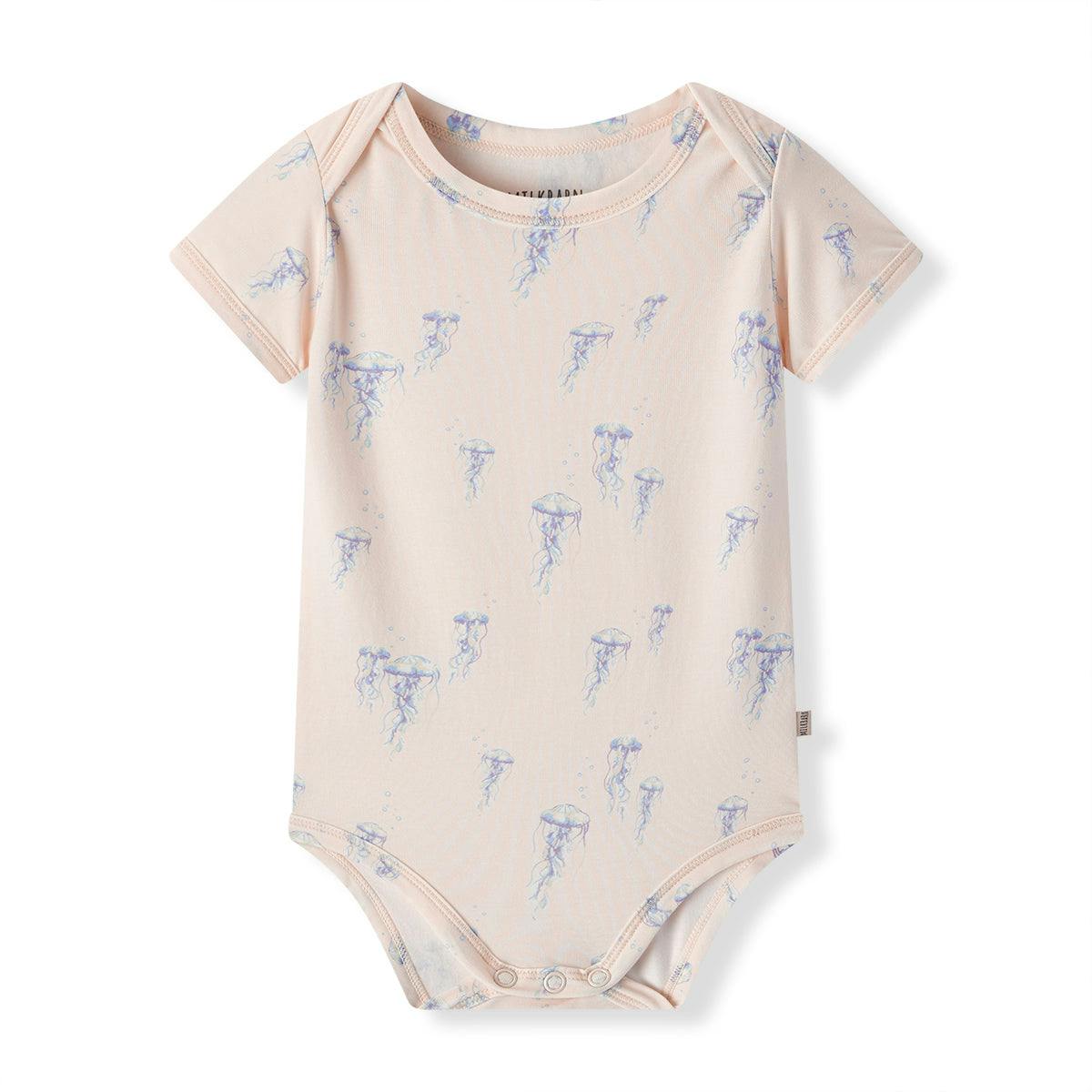 Sunset Jellyfish Cotton Stretch Short Sleeve One Piece