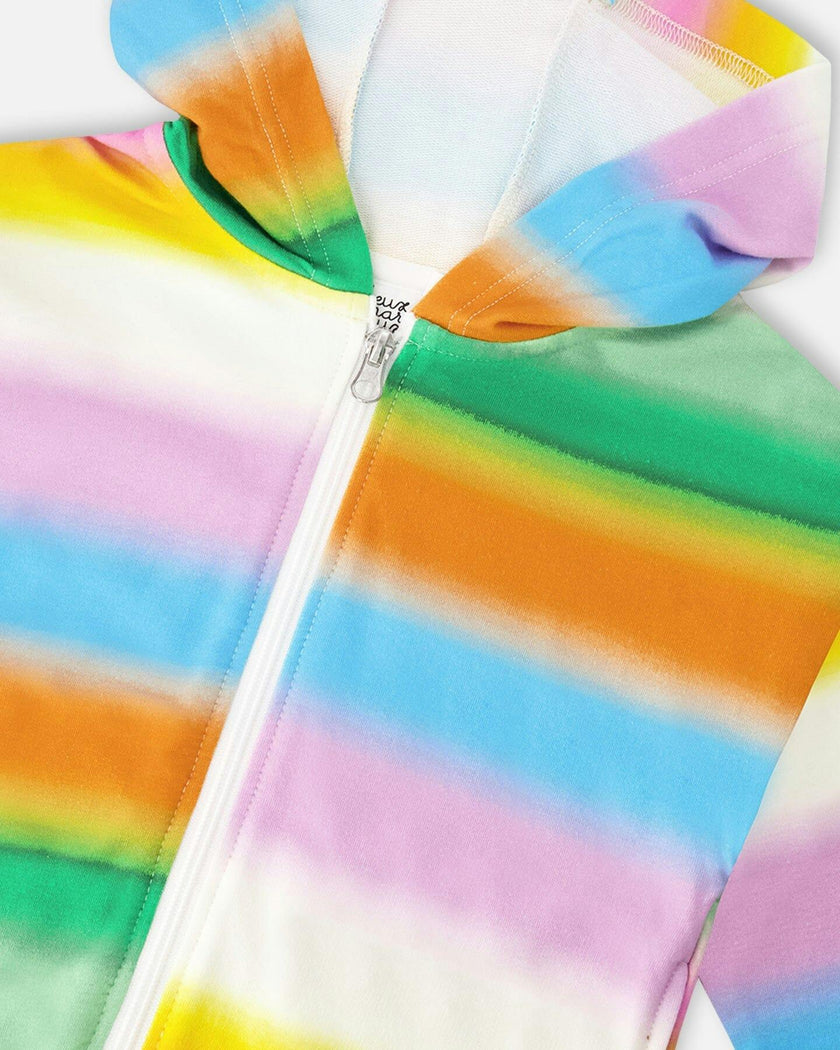 French Terry Zip Front Hoodie