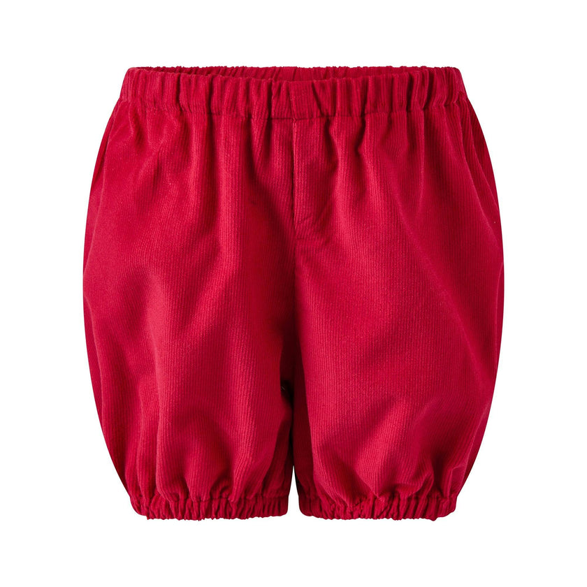 Red Tartan Bow Embroidered Dress & Bloomers