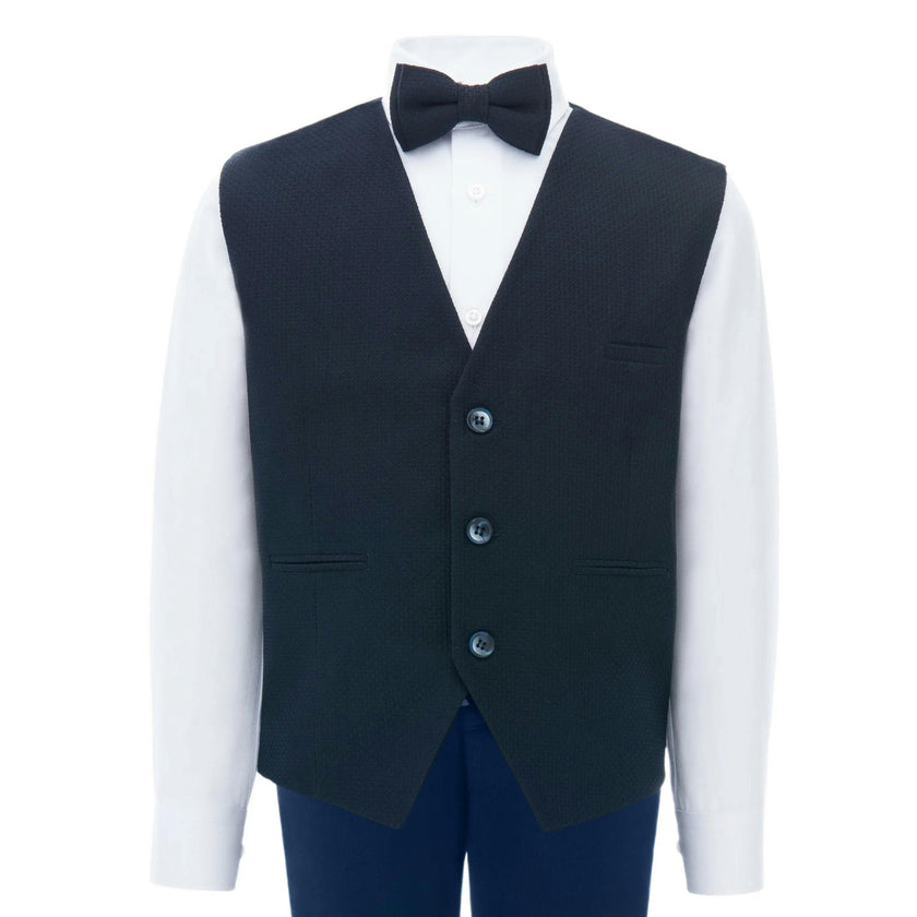 Navy Benito Vest Outfit Set