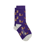 Great British Socks - Purple Corgi