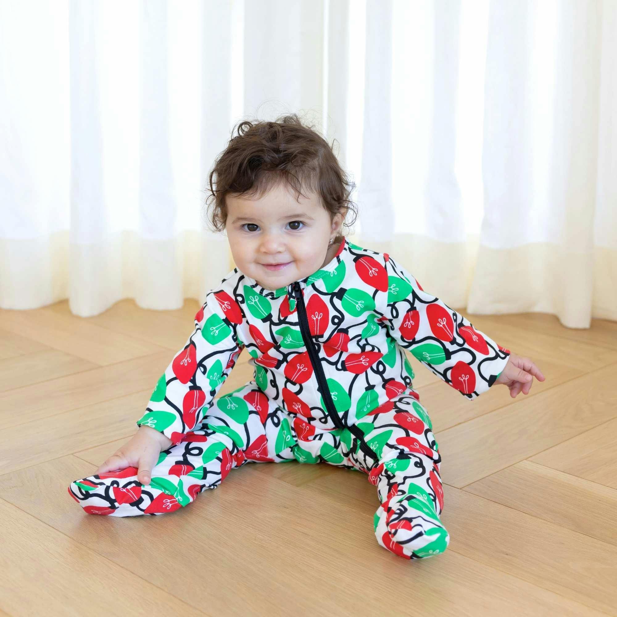 Zippered Footed Onesie, Multi