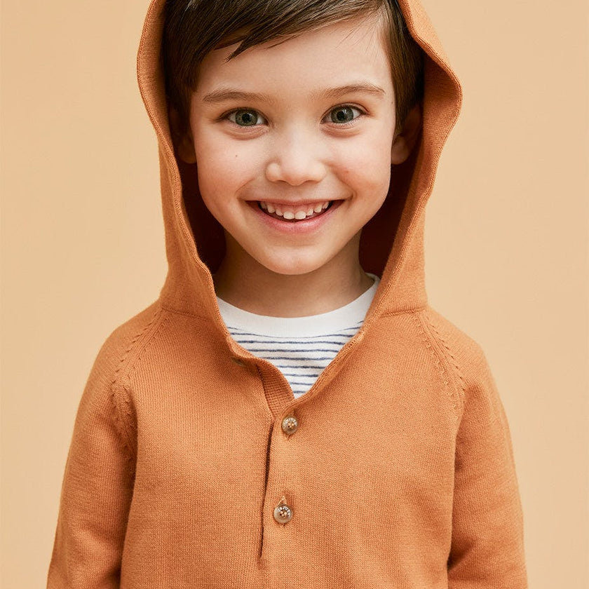 Rust Cotton Hoodie