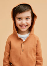 Rust Cotton Hoodie