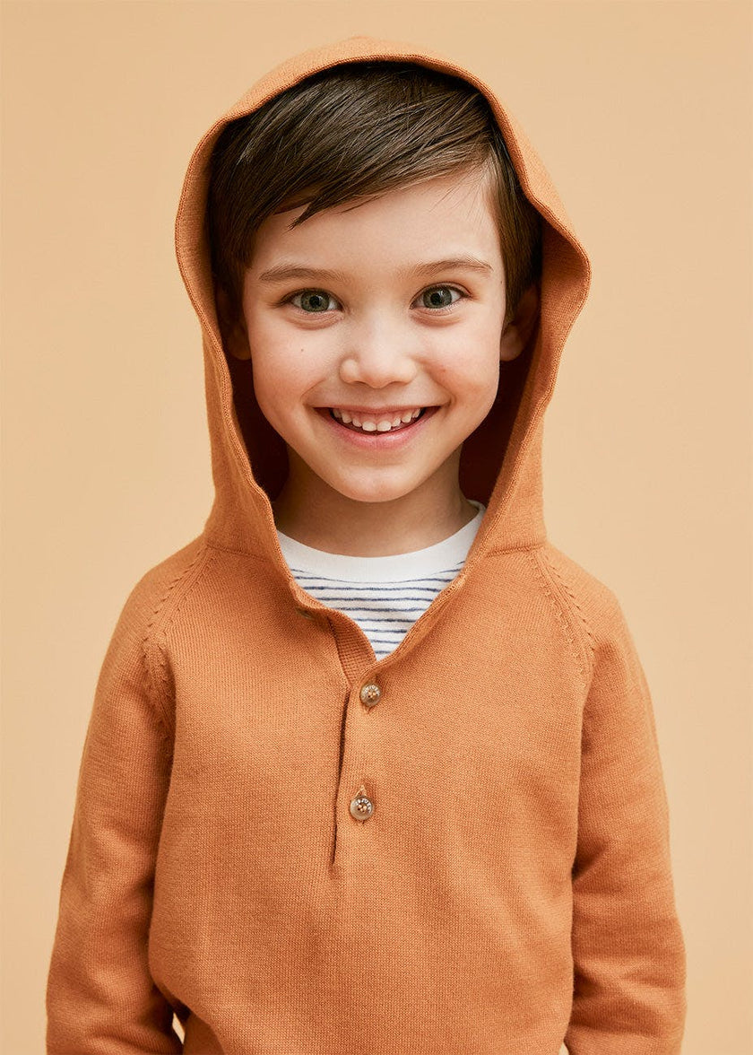 Rust Cotton Hoodie