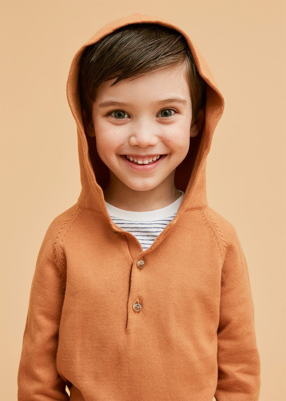 Rust Cotton Hoodie