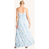 Capri Maternity Dress, Blue Floral