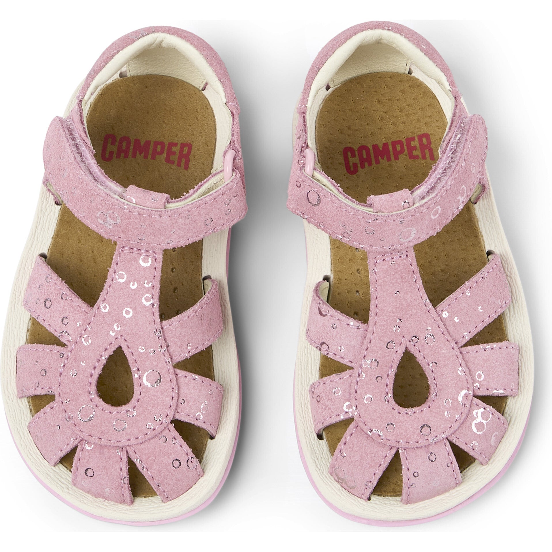Bicho Leather First Walker Sandals, Pink
