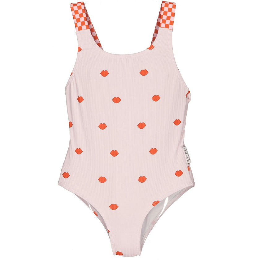 Textured Lips Swimsuit, Prints
