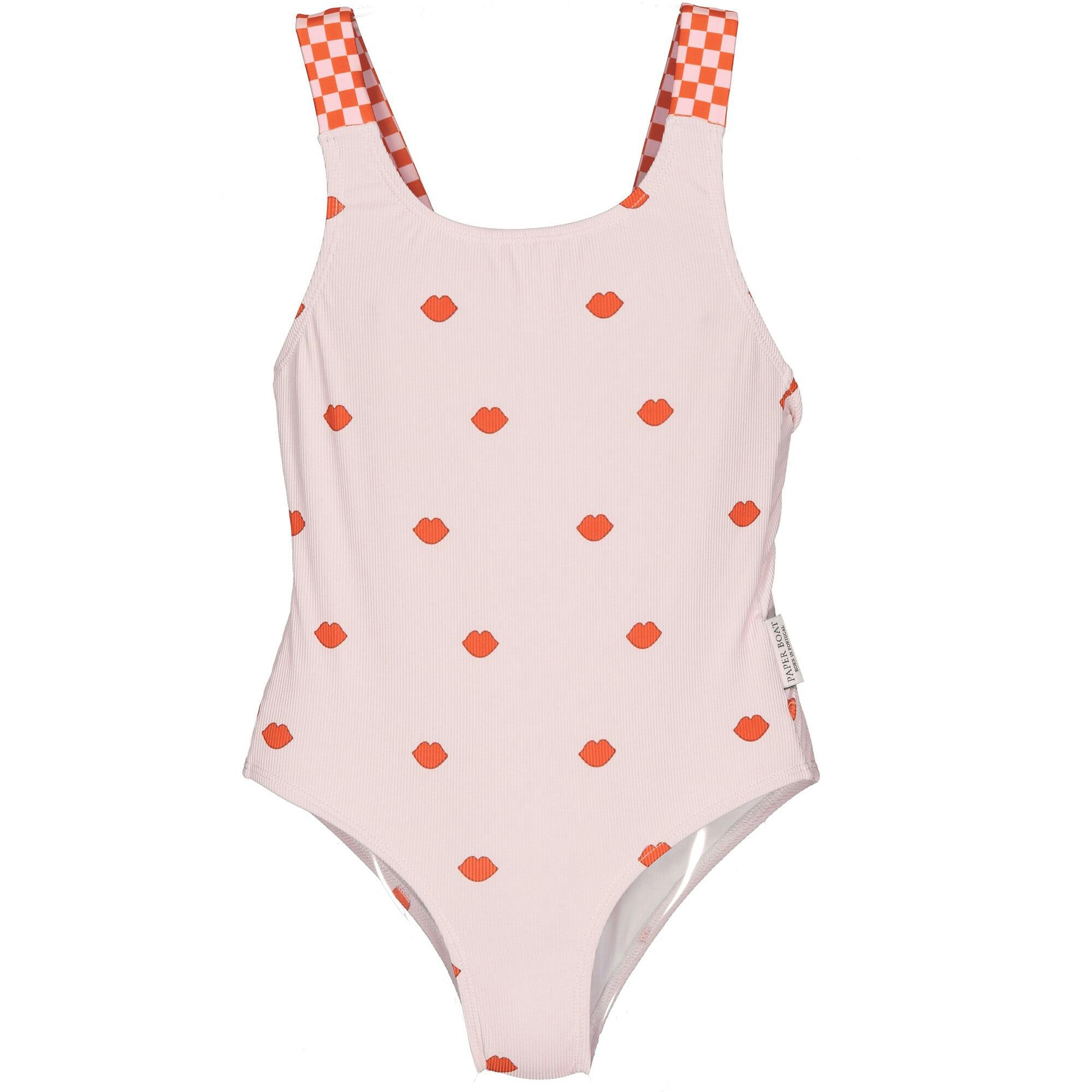 Textured Lips Swimsuit, Prints
