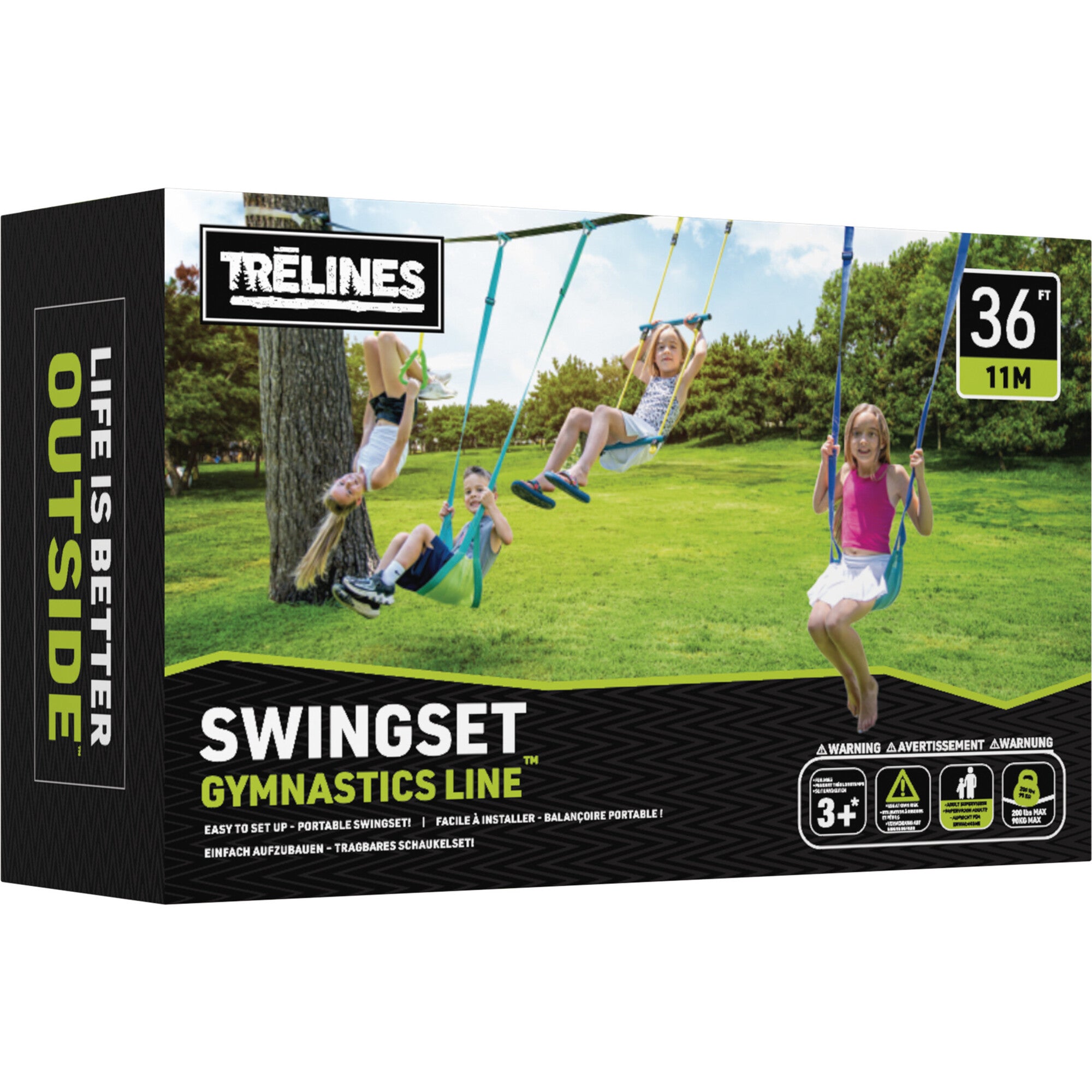 Treslines: Swingset Gymnastics Kit 36 ft - Gym Rings