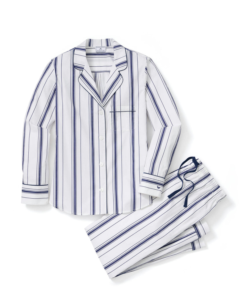 Women's Poplin Pajama Set in Parlor Stripe