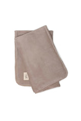Velour Pompom Blanket Beige