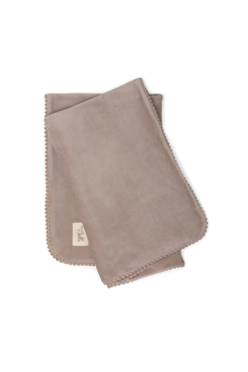 Pompom Textured Velour Blanket