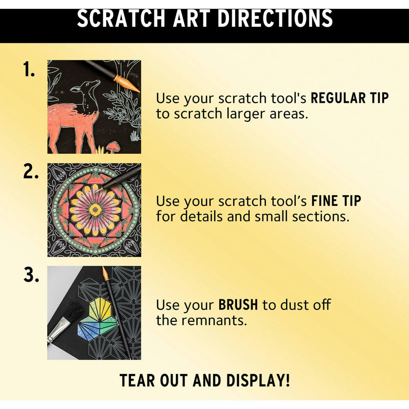 Brea Reese: Scratch Art Paper Pad - Tropical