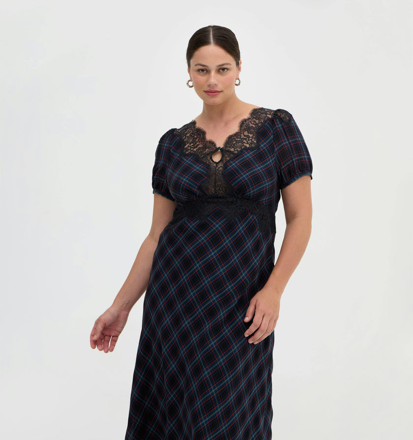 The Oakley Dress - Jewel Tartan