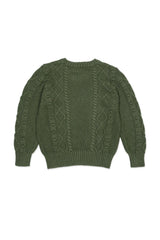 Cable Popcorn Jumper | Avocado
