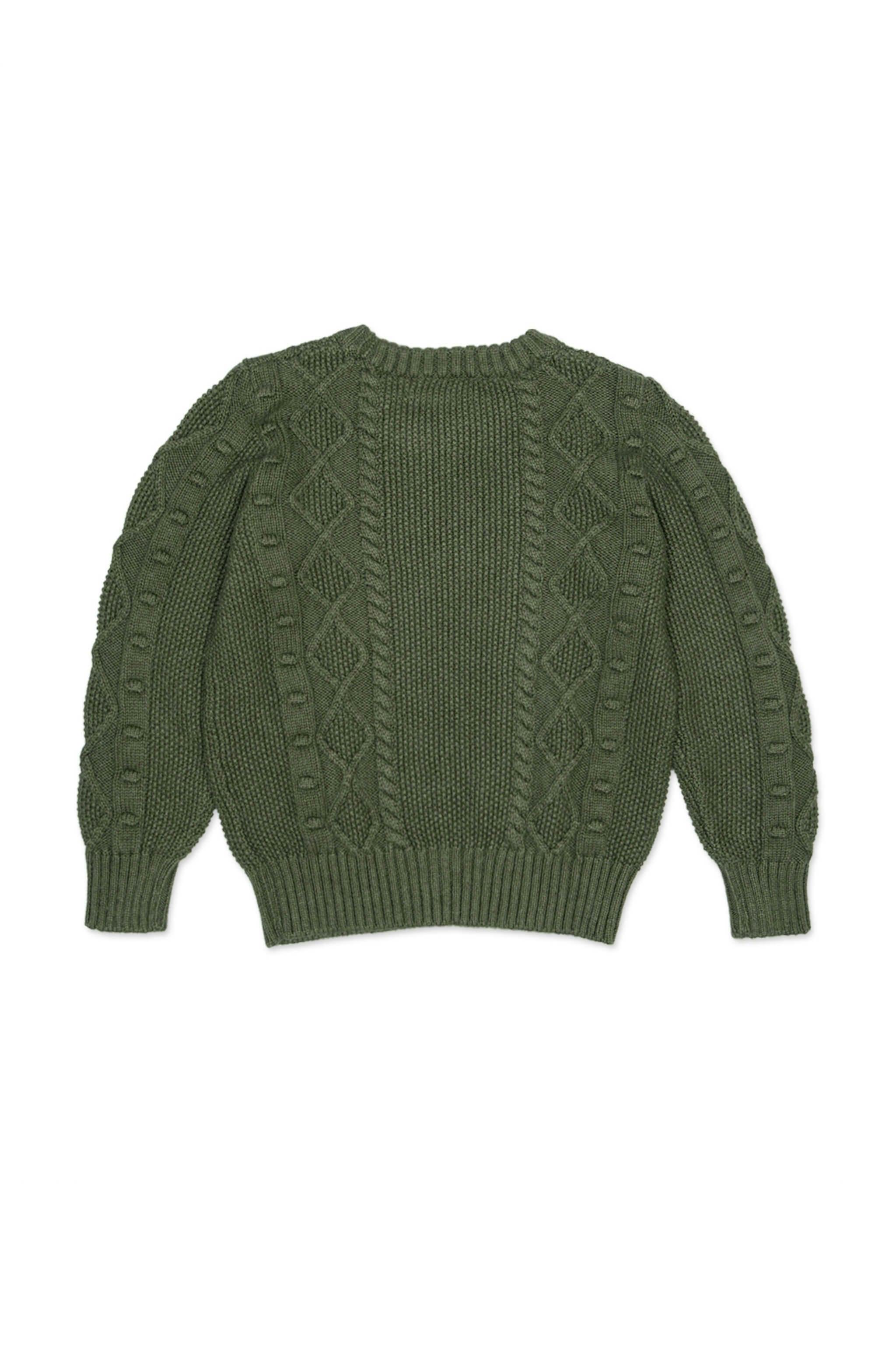 Cable Popcorn Jumper | Avocado