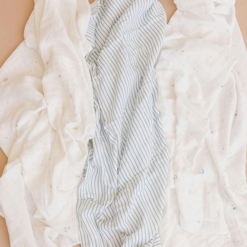 Beach Swaddle and Teether Set, Beach Ball