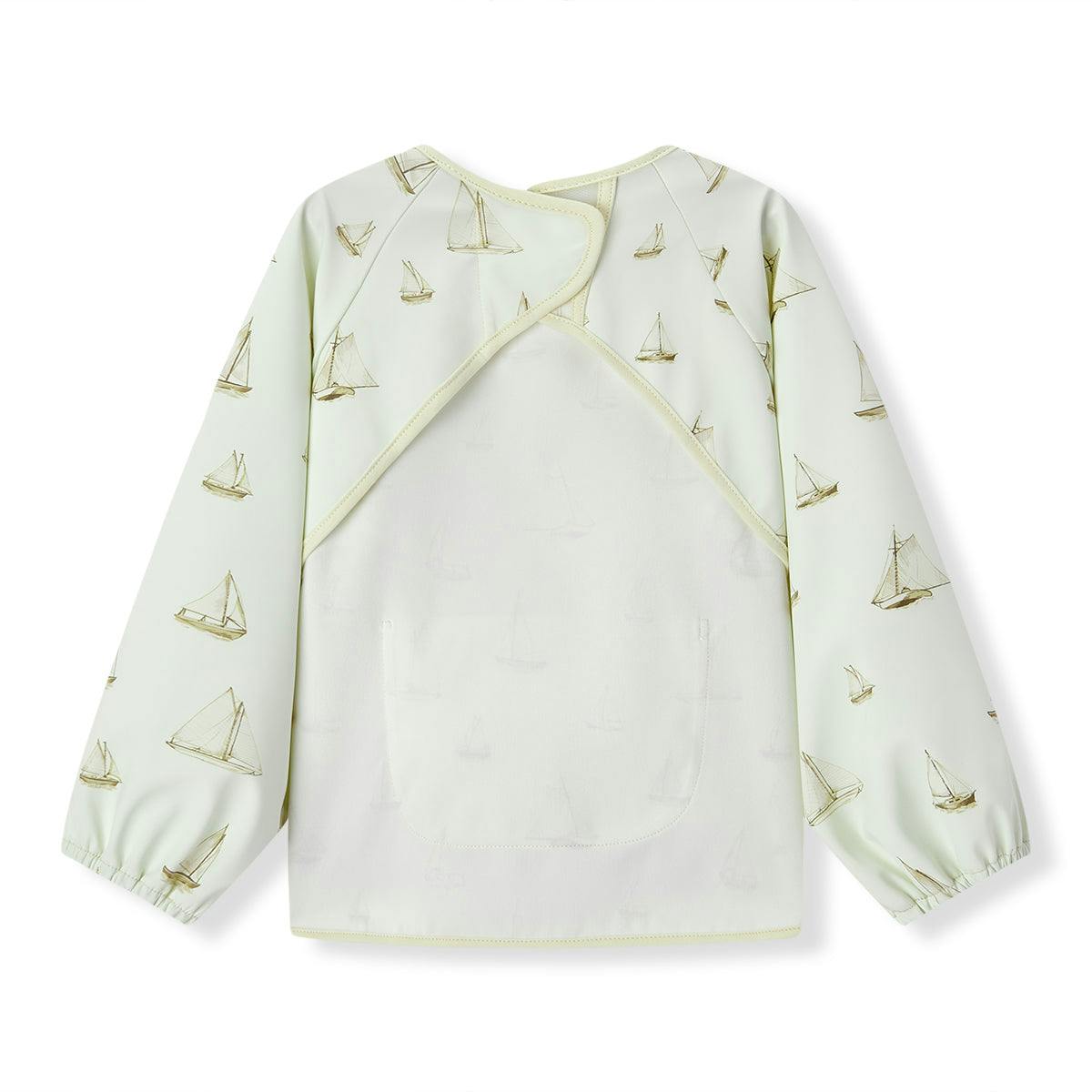 Sailboat Melody Long Sleeve Pocket Bib