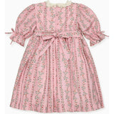 Pink Garland Floral Penelope Girl Hand-Smocked Dress
