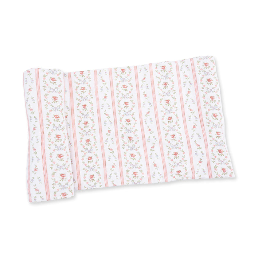 Marnie Rosebud Stripe - Swaddle Blanket