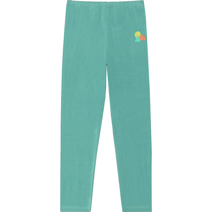 Weekend Elastic Waist Straight Fit Legging, Green