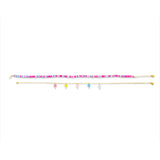 Girl's Colorful Disk Necklace & Charm Duo