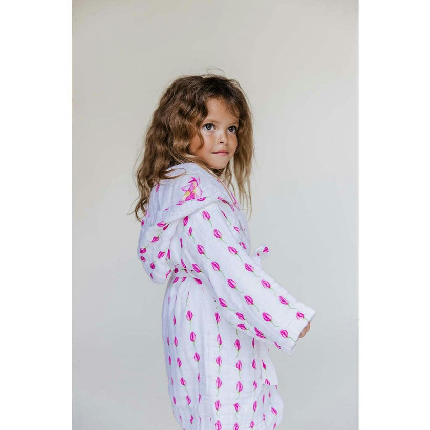 Certified Organic Muslin Reversible Bath Robe