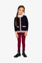 Rib Leggings Reddish-Brown