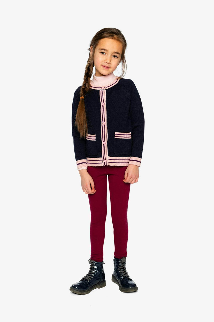 Rib Leggings Reddish-Brown