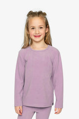 Brushed Rib Crew Neck Top Violet