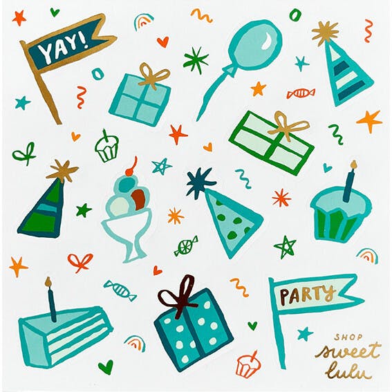 Sweet Celebrations Sticker Set - Blue