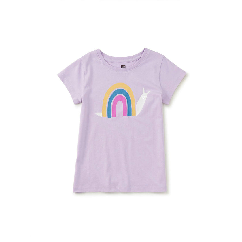 Rainbow Snail Graphic Tee, Primrose