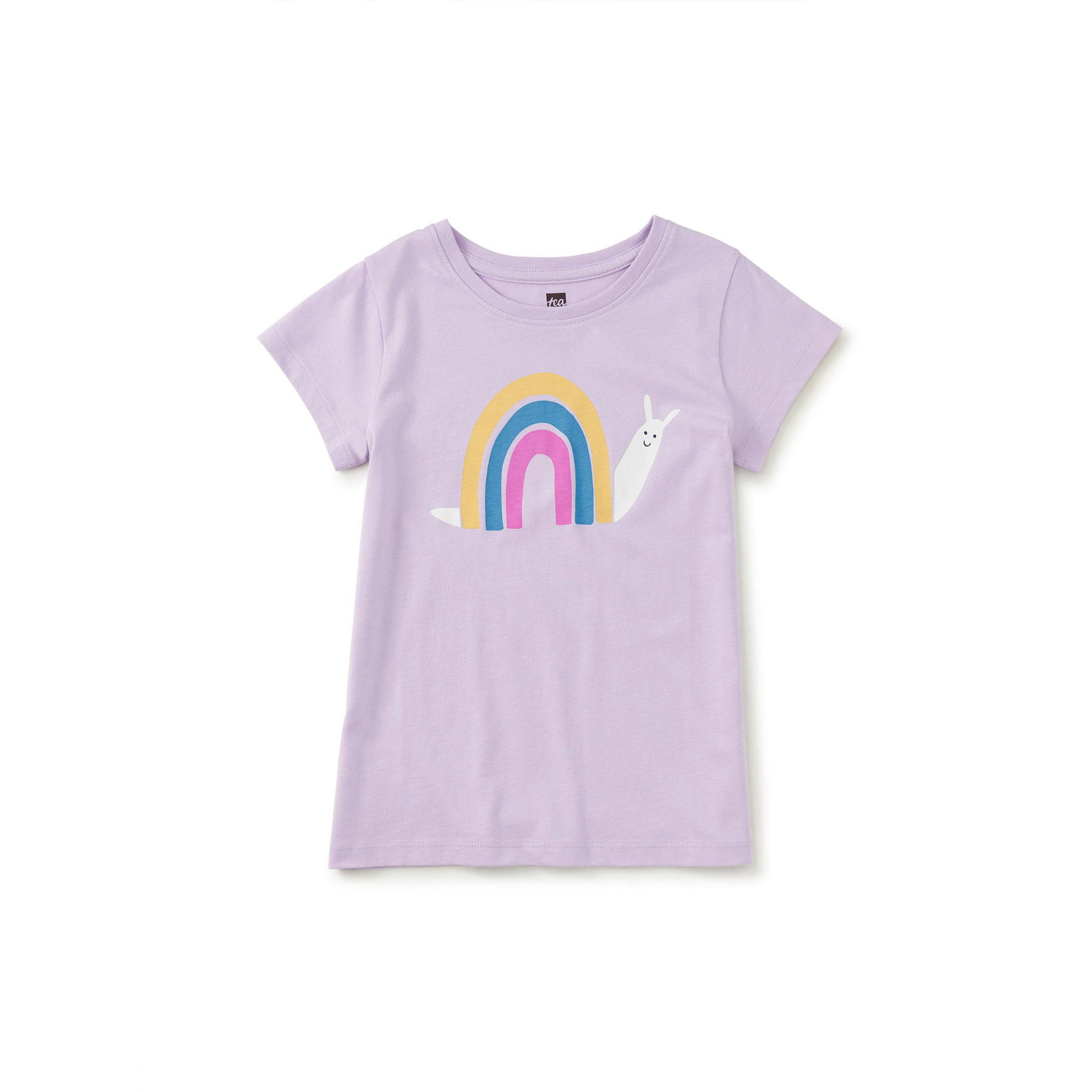 Rainbow Snail Graphic Tee, Primrose