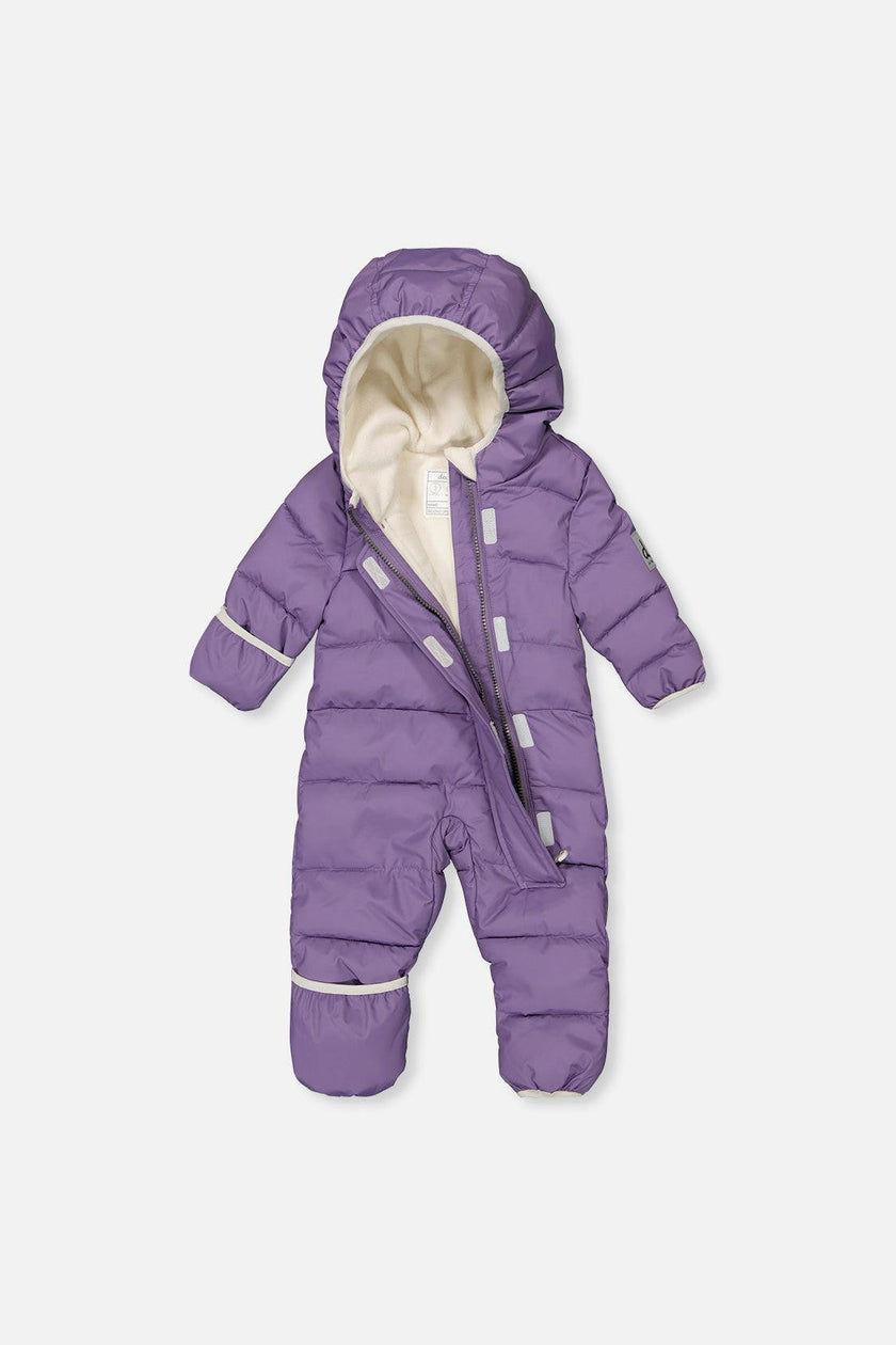 Baby Cloud One Piece Snowsuit Adapted For Car Seats Violet