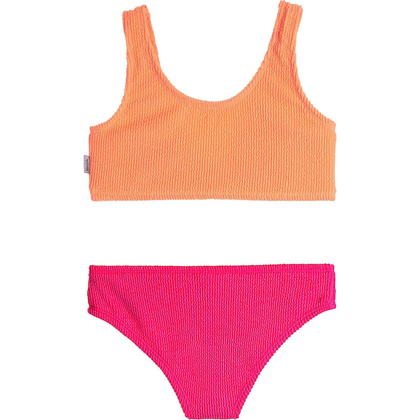 Izy Crinkle Tie Bikini Swimsuit - Watermelon Lipstick