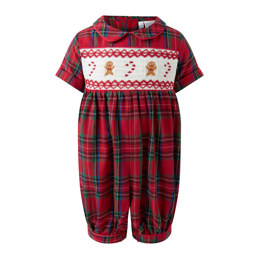 Gingerbread Smocked Babysuit