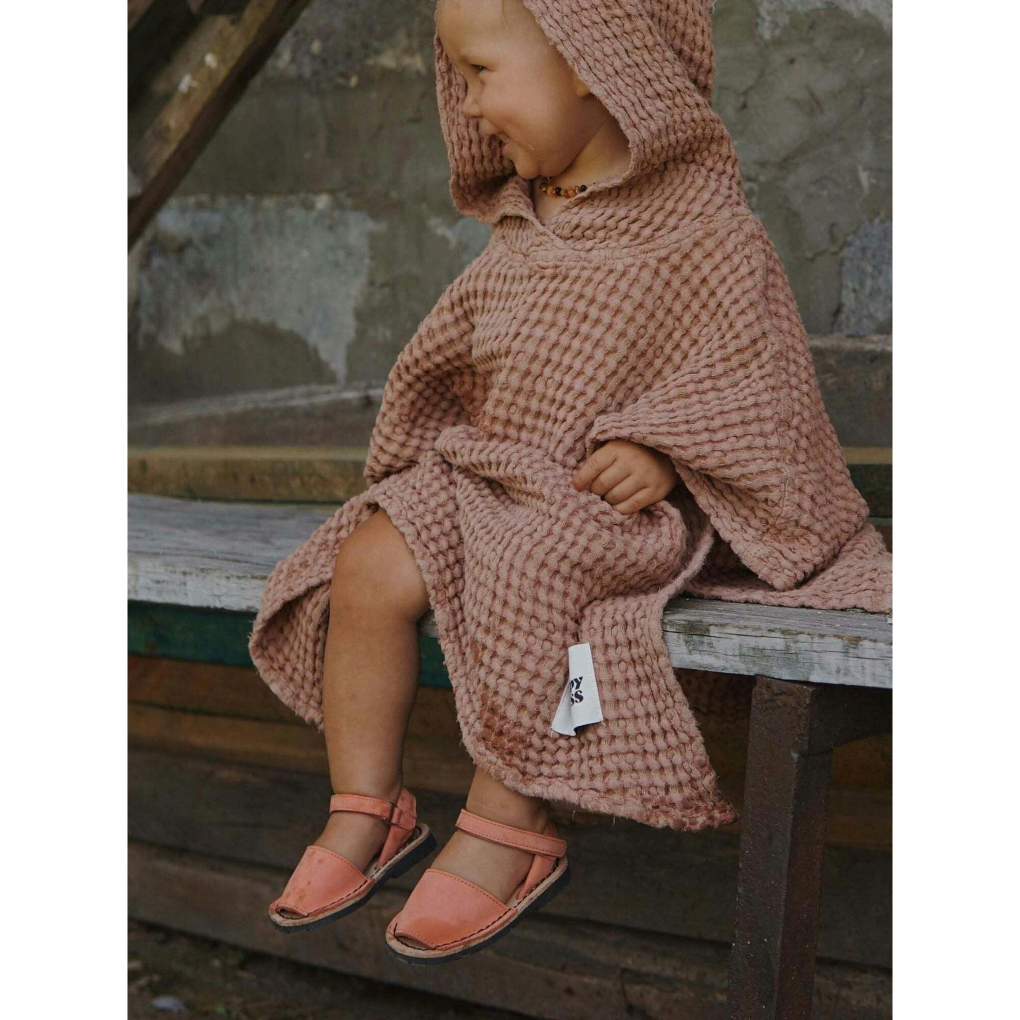 children's menorcan nubuck sandals - cinnamon
