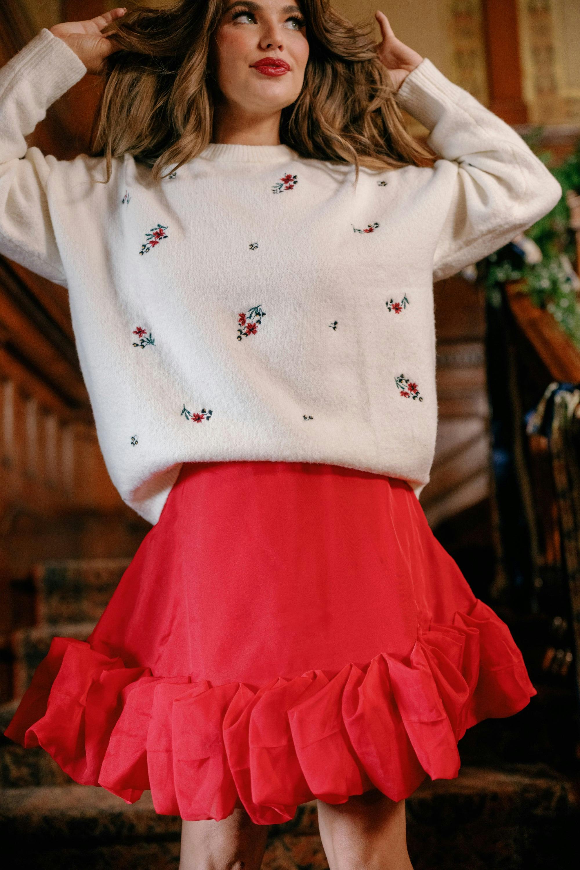 Kendy Skirt in Poinsettia