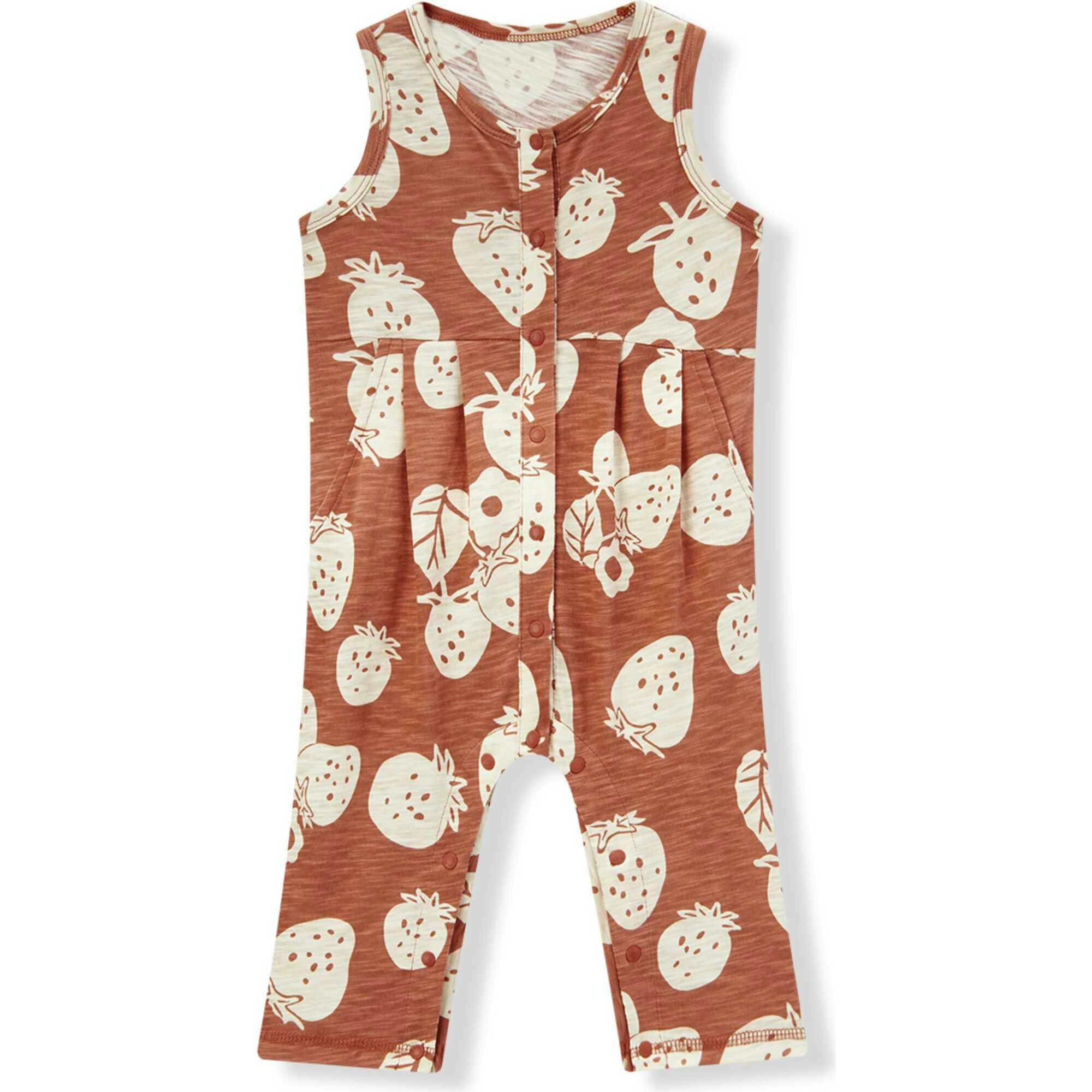Strawberry Silhouette Slub Cotton Sleeveless Jumper