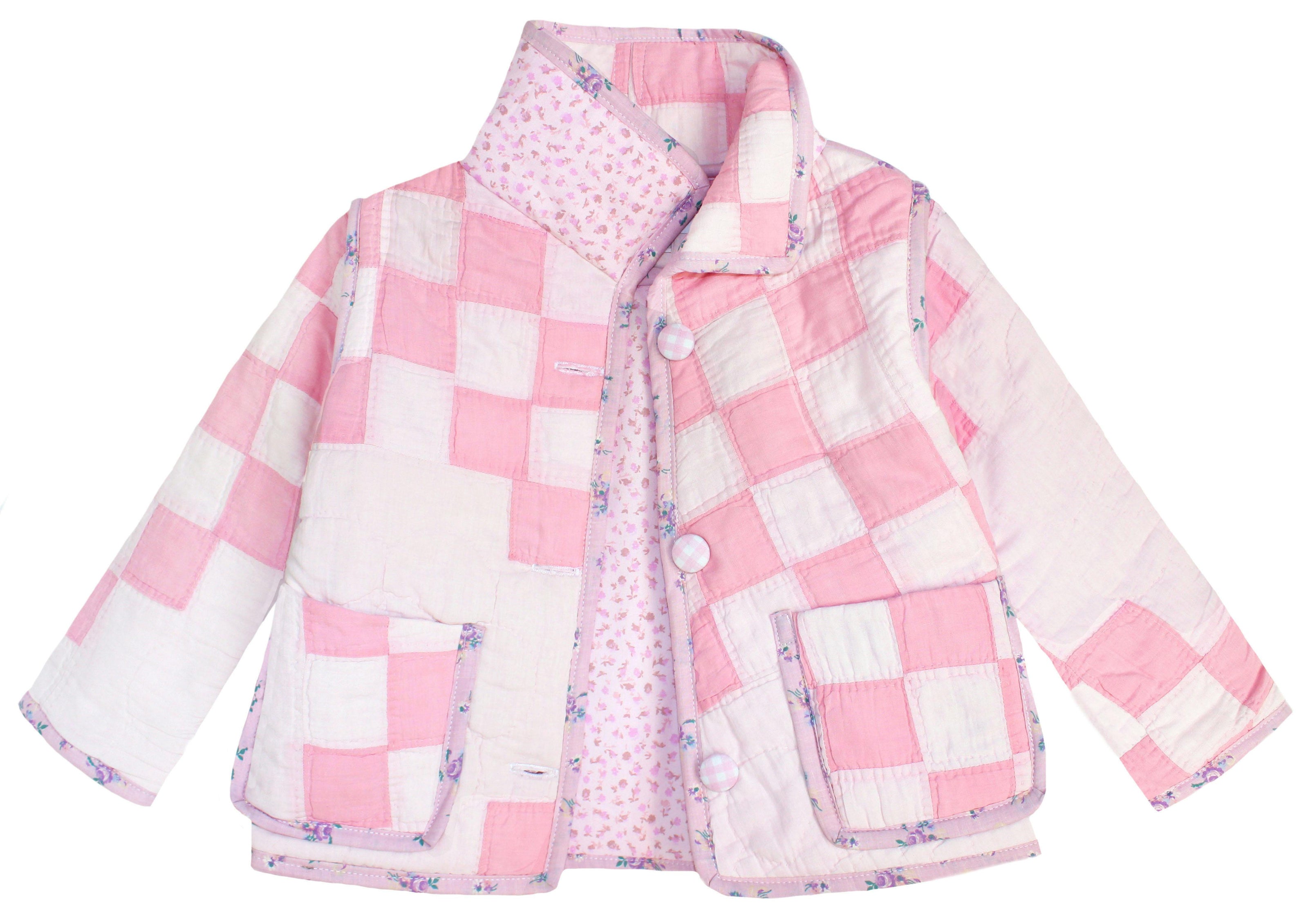 2T Vintage Quilt Jacket - Pink Ditsy Florals